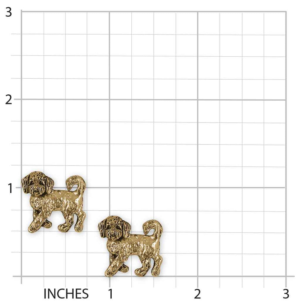 Goldenoodle Cufflinks 14k Gold Vermeil Handmade Goldendoodle Jewelry  GDL20-CLVM