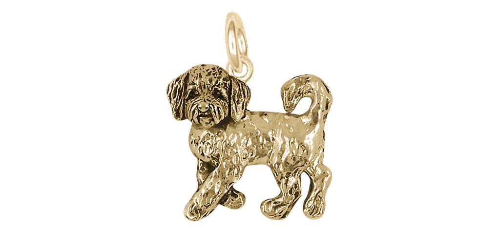 Goldenoodle Charms Goldenoodle Charm Slide 14k Gold Vermeil Goldendoodle Jewelry Goldenoodle jewelry