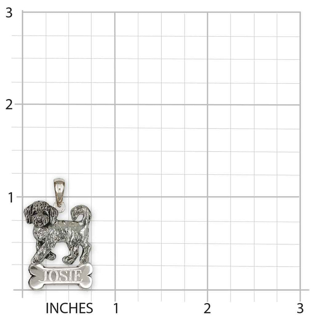 Goldenoodle Personalized Pendant Sterling Silver Handmade Goldendoodle Jewelry  GDL20-NP