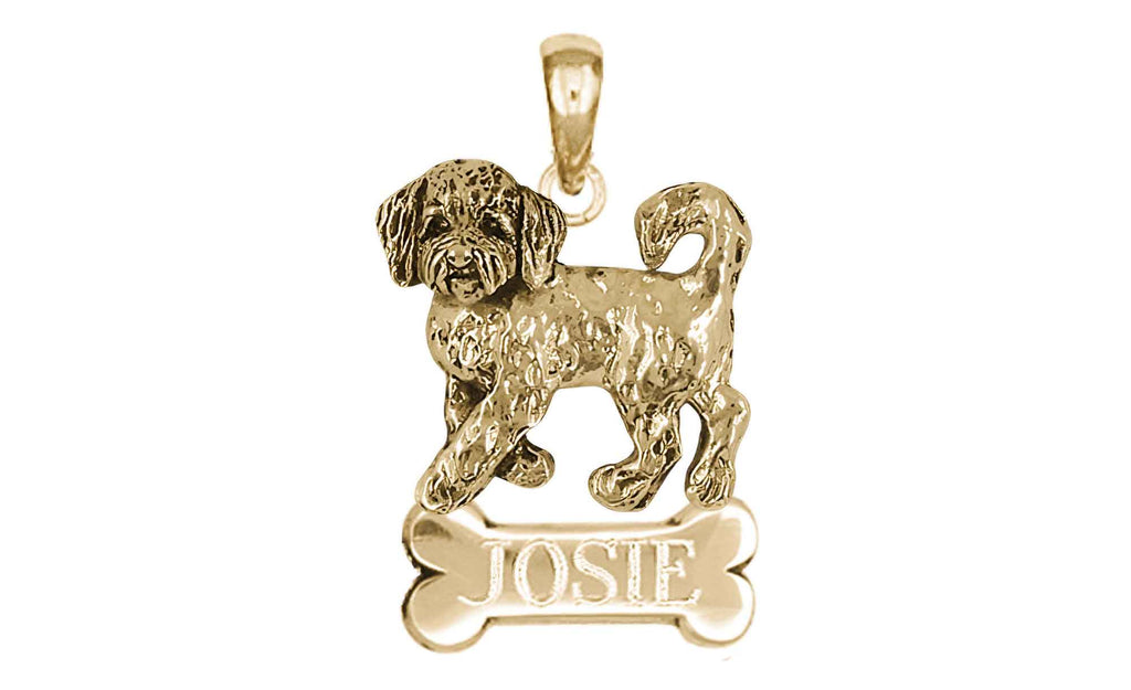 Goldenoodle Charms Goldenoodle Personalized Pendant 14k Gold Vermeil Goldendoodle Jewelry Goldenoodle jewelry