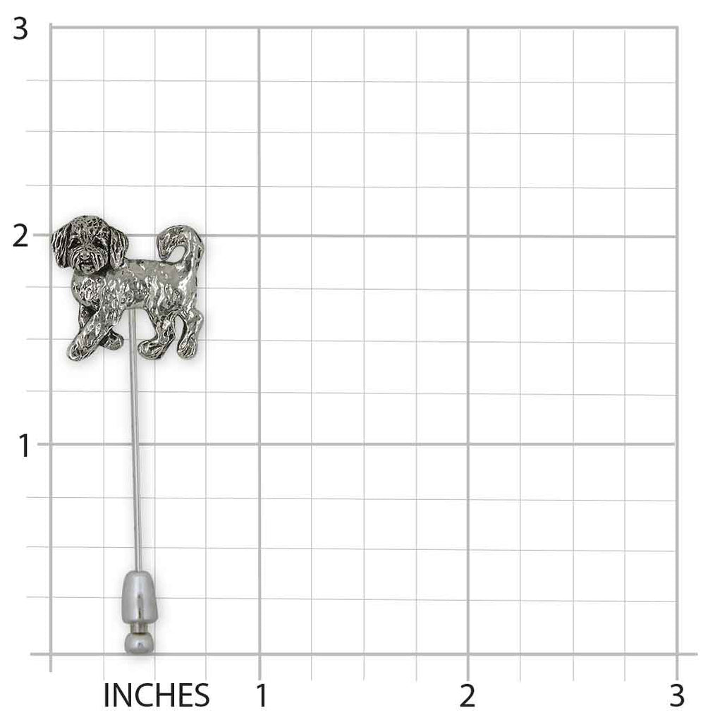 Goldenoodle Brooch Pin Sterling Silver Handmade Goldendoodle Jewelry  GDL20-STP