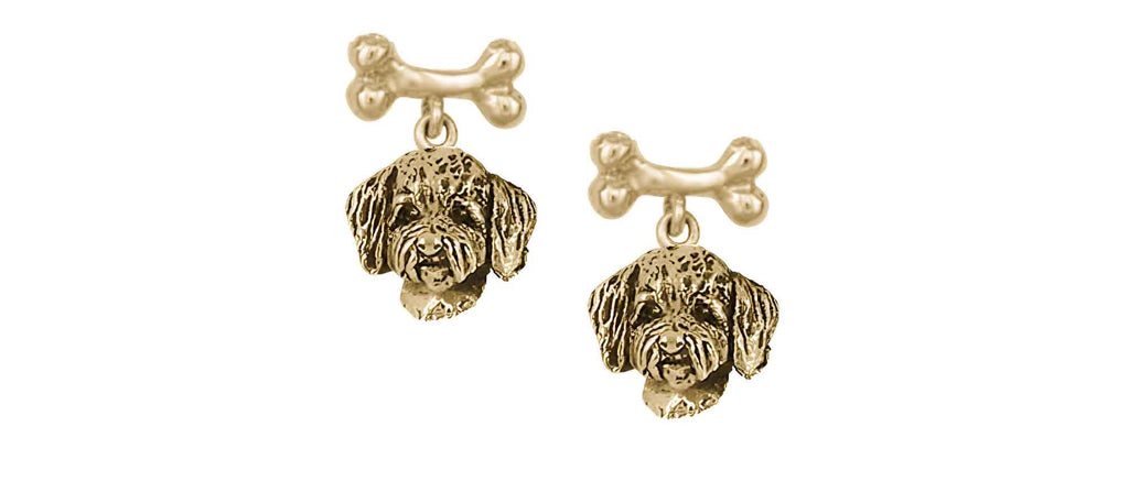 Goldenoodle Charms Goldenoodle Earrings 14k Gold Vermeil Goldendoodle Jewelry Goldenoodle jewelry