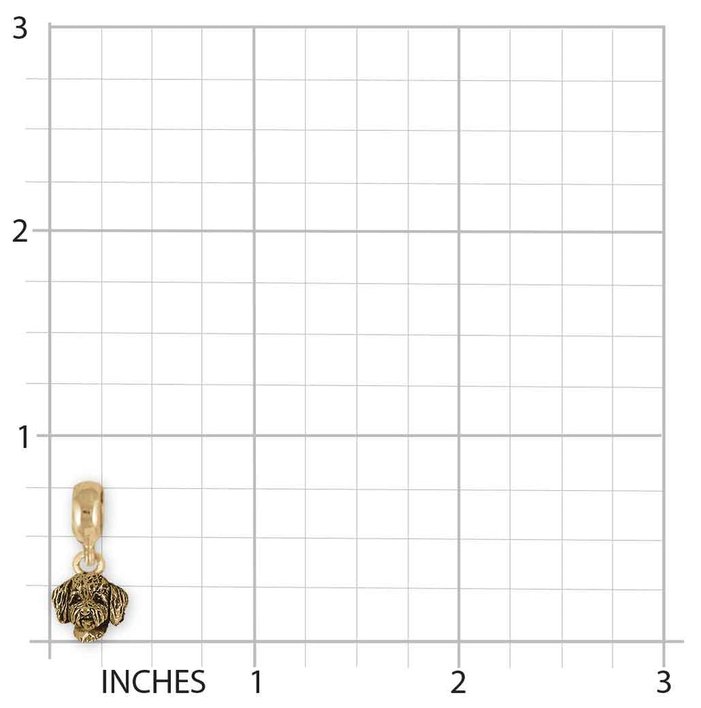 Goldenoodle Pandora Charm Slide 14k Yellow Gold Handmade Goldendoodle Jewelry This Charm Will Fit A Pandora® Slide Bracelet GDL20H-PNSG