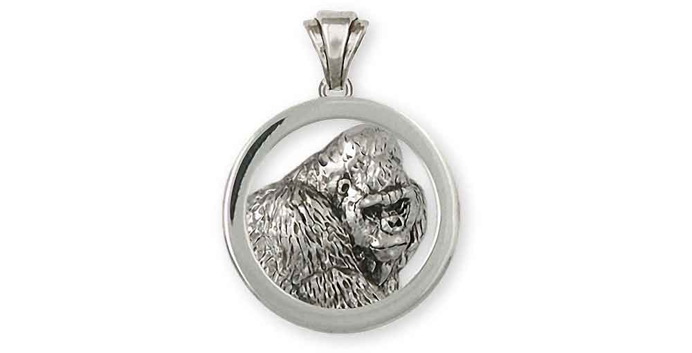 Gorilla Pendant Jewelry Sterling Silver Gorilla Pendant GL2H-P