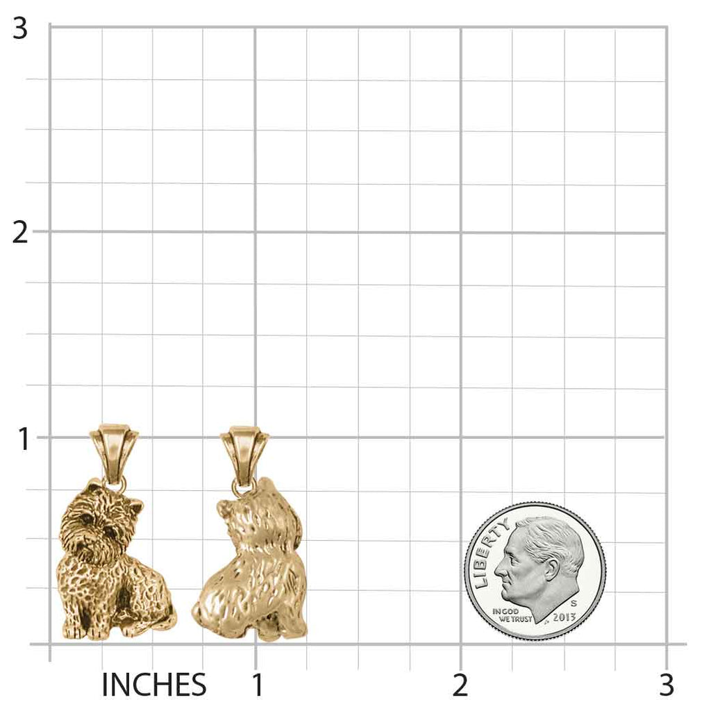 Westie Pendant Jewelry 14k Gold Handmade West Highland White Terrier Pendant WT7-PG