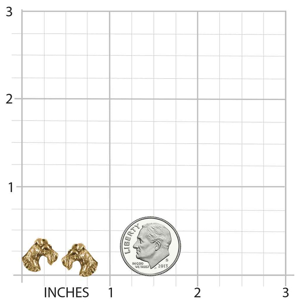 Fox Terrier Jewelry 14k Gold Handmade Fox Terrier Earrings  FXT3-EG