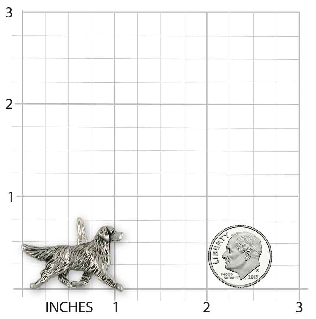 Golden Retriever Charm Jewelry Sterling Silver Handmade Dog Charm GR41-C