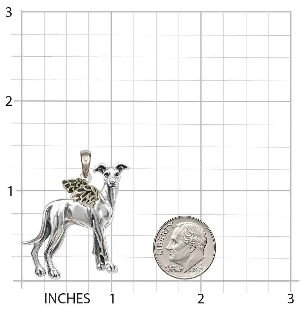 Greyhound Pendant Sterling Silver, Handmade Greyhound Dog Necklace Charm, Sighthound Jewelry Gift