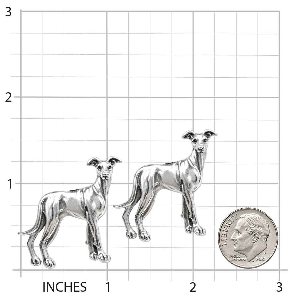 Greyhound Cufflinks Sterling Silver, Handmade Greyhound Dog Cuff Links, Detailed Sighthound Jewelry Gift