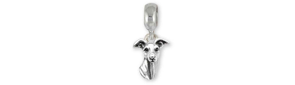Greyhound Charms Greyhound Charm Slide Sterling Silver Greyhound Jewelry Greyhound jewelry