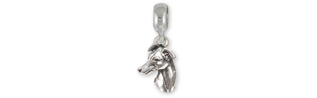 Greyhound Charms Greyhound Charm Slide Sterling Silver Greyhound Jewelry Greyhound jewelry