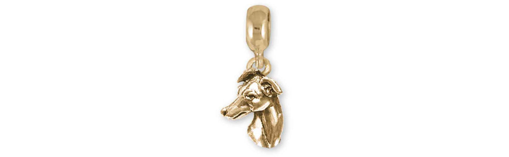 Greyhound Charms Greyhound Charm Slide 14k Gold Vermeil Greyhound Jewelry Greyhound jewelry