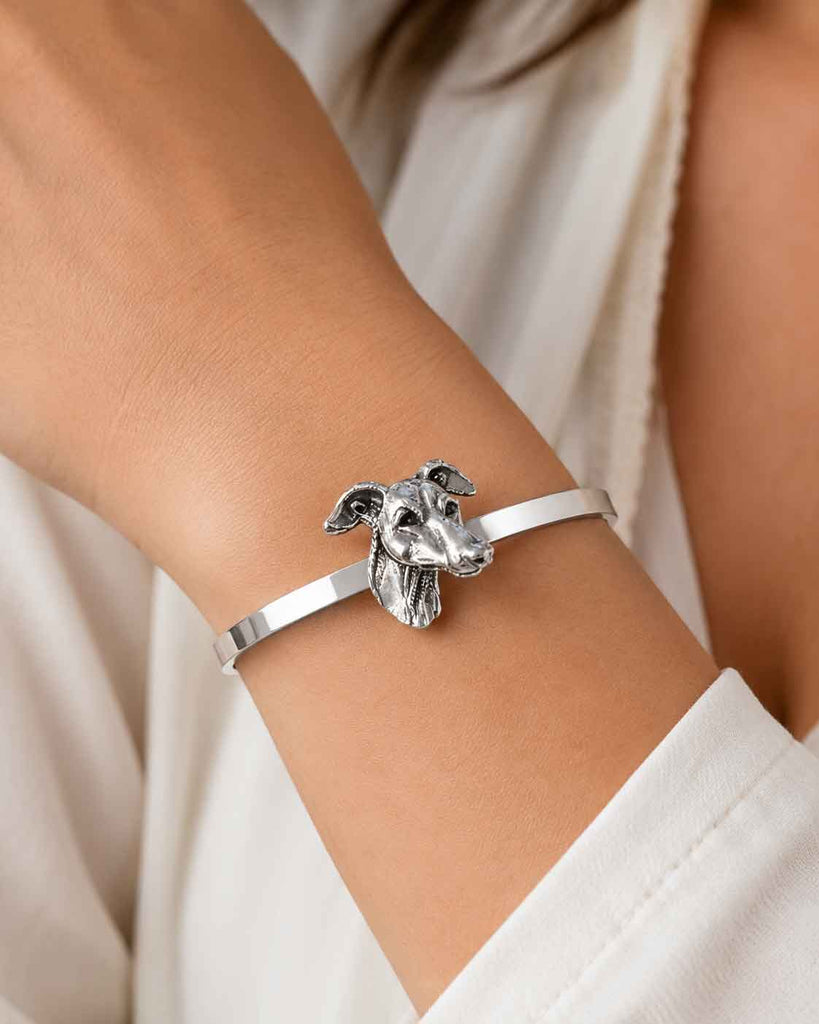 Greyhound Bracelet Sterling Silver Handmade Greyhound Jewelry Sighthound Dog Bracelet Greyhound Owner Gift Dog Jewelry