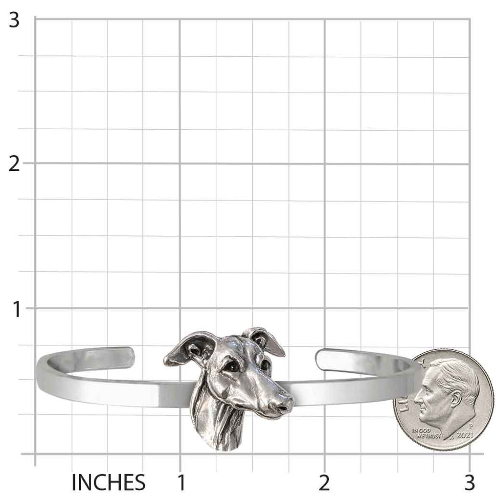Greyhound Bracelet Sterling Silver Handmade Greyhound Jewelry Sighthound Dog Bracelet Greyhound Owner Gift Dog Jewelry