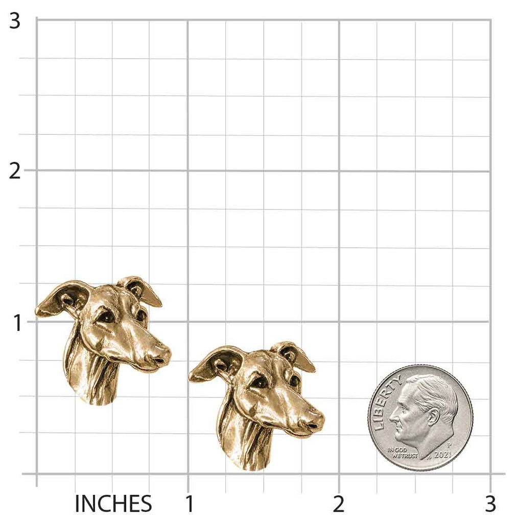 Greyhound Cufflinks 14K Gold Vermeil Handmade Greyhound Jewelry Greyhound Dog Cuff Links Gift for Greyhound Owner