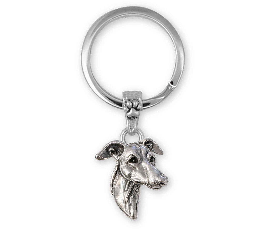 Greyhound Charms Greyhound Key Ring Sterling Silver Greyhound Jewelry Greyhound jewelry