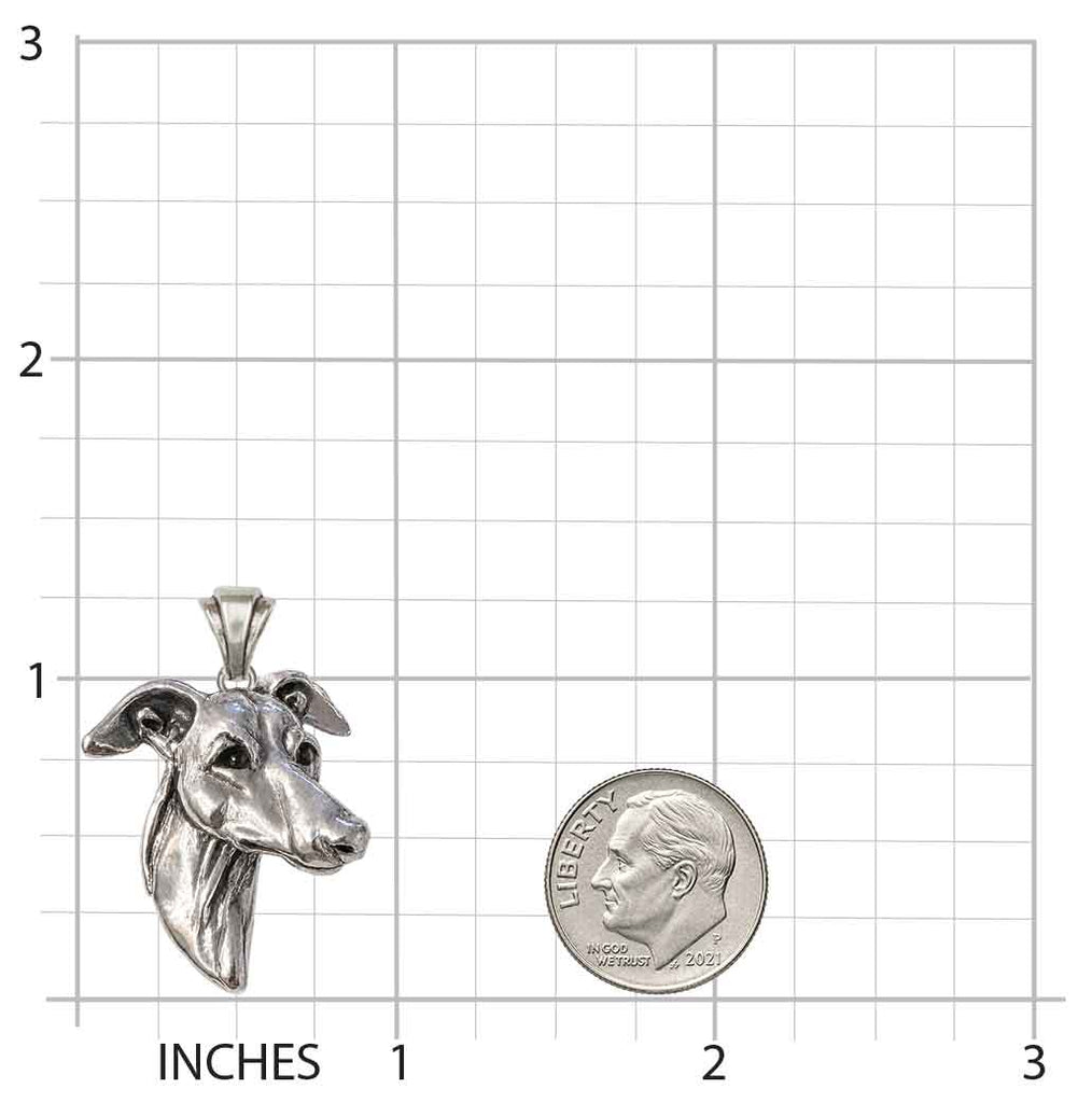 Greyhound Pendant Sterling Silver Handmade Greyhound Necklace Dog Jewelry Greyhound Owner Gift Sighthound Pendant