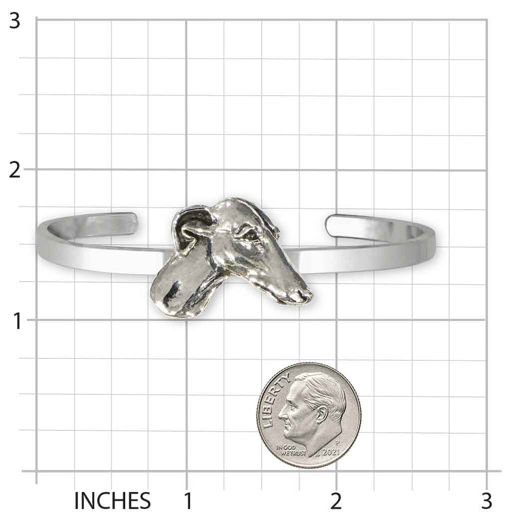 Greyhound Bracelet Sterling Silver Handmade Greyhound Dog Jewelry Gift for Greyhound Owner