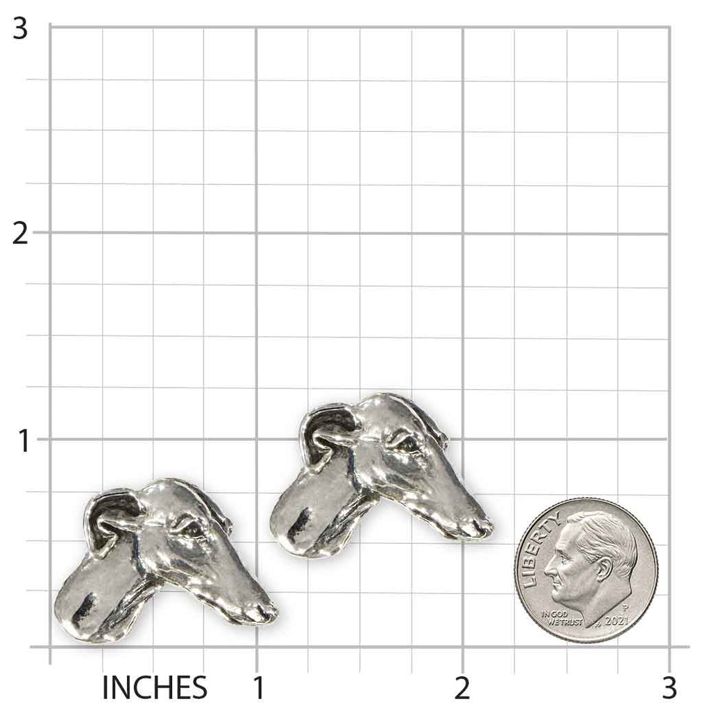 Greyhound Cufflinks Sterling Silver Handmade Greyhound Dog Cuff Links Jewelry Gift for Greyhound Owner