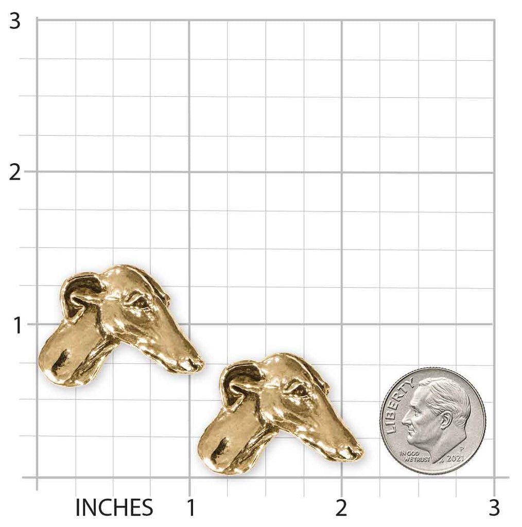 Greyhound Cufflinks 14K Gold Vermeil Handmade Greyhound Jewelry Gift for Greyhound Owner