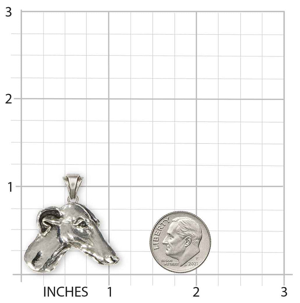 Greyhound Pendant Sterling Silver Handmade Greyhound Dog Necklace Jewelry Gift for Greyhound Owner