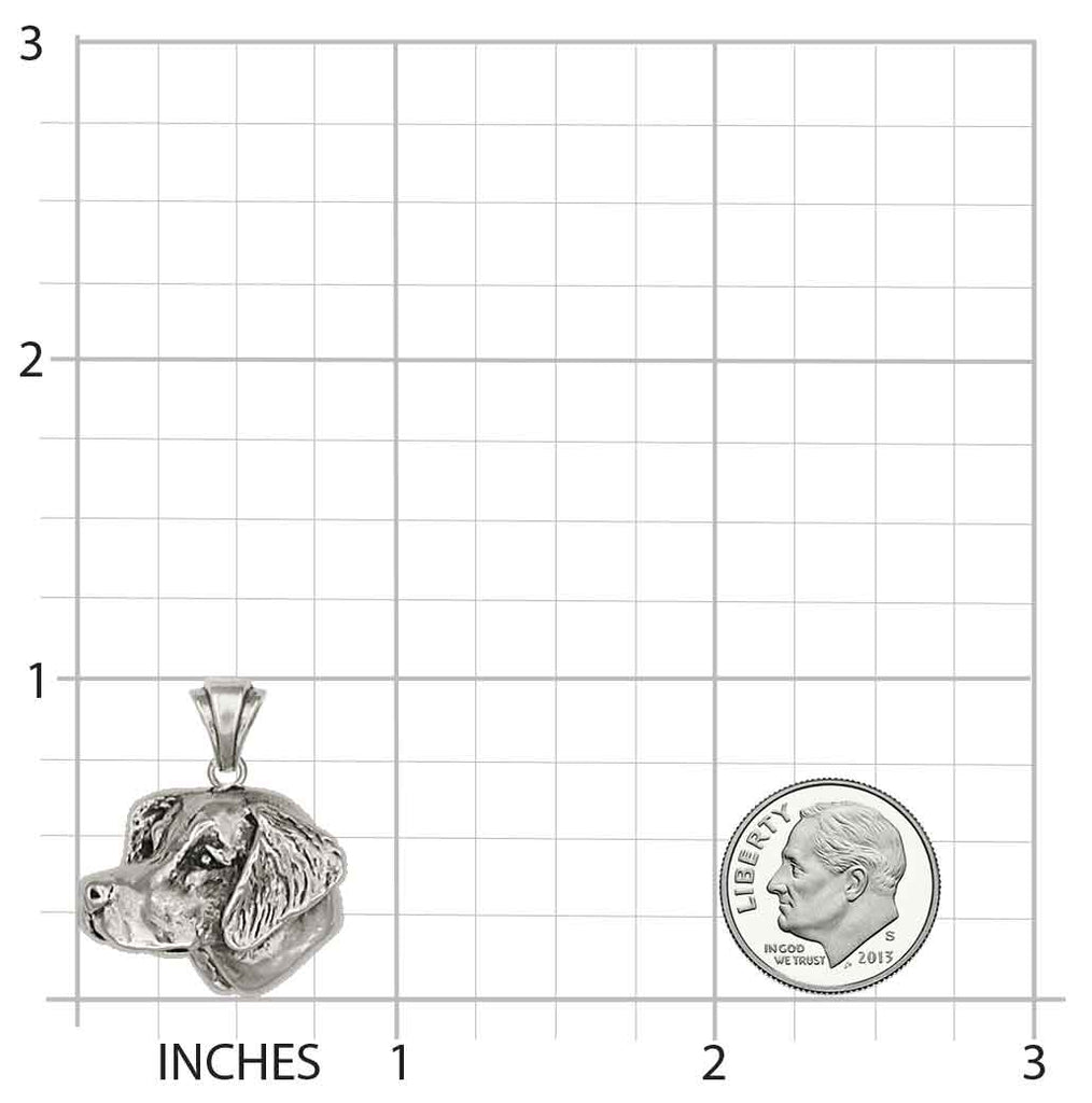 Brittany Dog Pendant Handmade Sterling Silver Dog Jewelry BR1-P