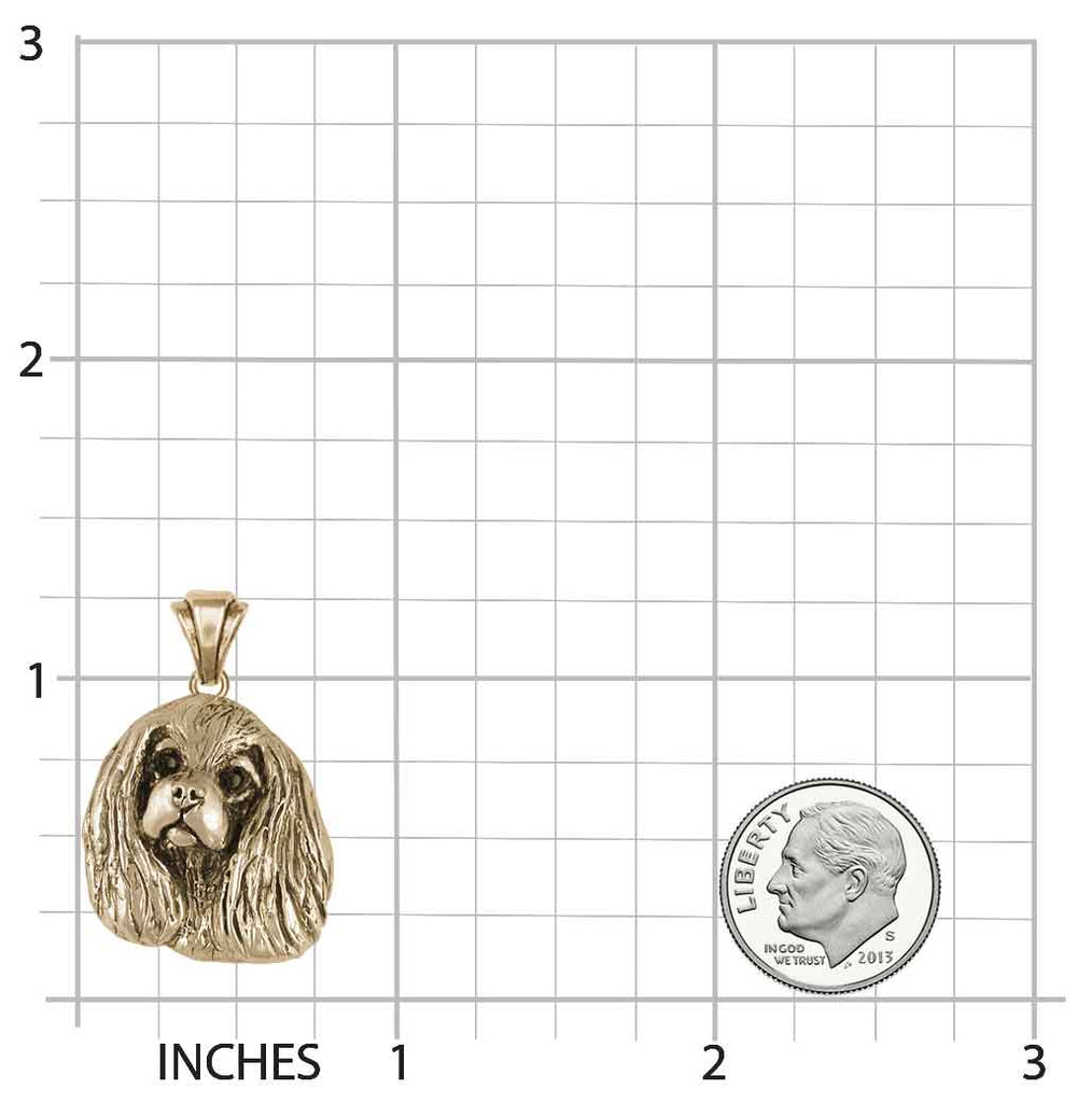 Cavalier King Charles Spaniel Jewelry 14k Gold Cavalier King Charles Spaniel Pendant Handmade Dog Jewelry CAV2-PG