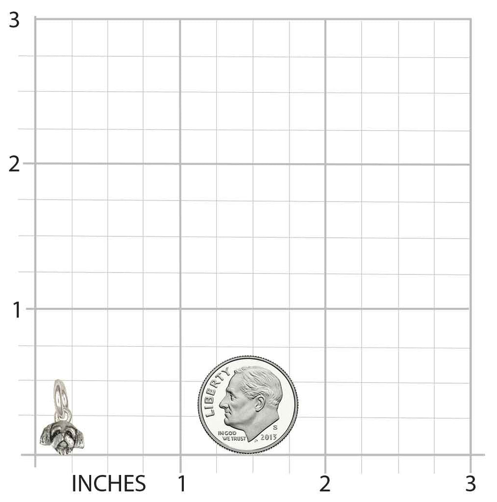 Shih Tzu Charm Handmade Sterling Silver Jewelry SZ27H-C