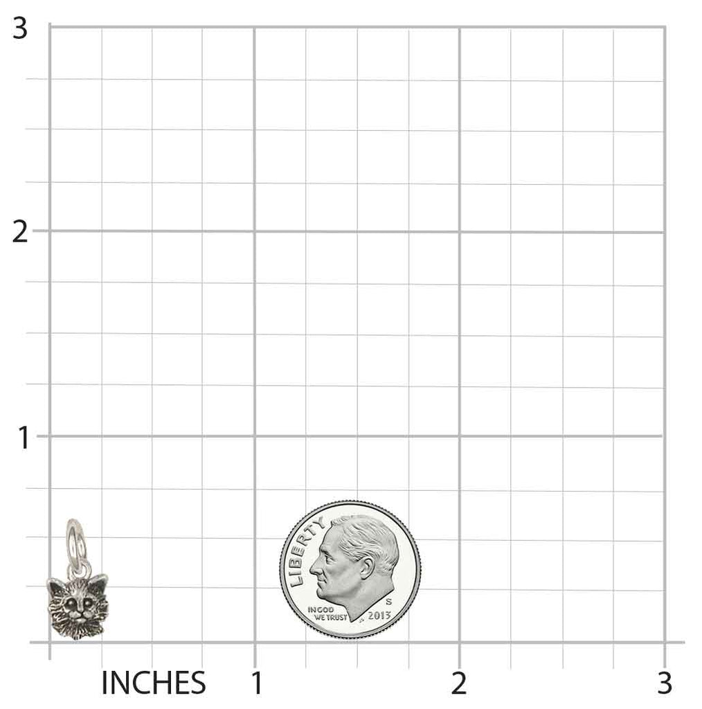 Maine Coon Charm Jewelry Sterling Silver Handmade Cat Charm MN8H-C