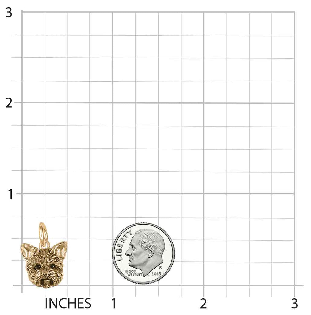 Yorkie Jewelry 14k Gold Handmade Yorkshire Terrier Charm YK381XH-CG