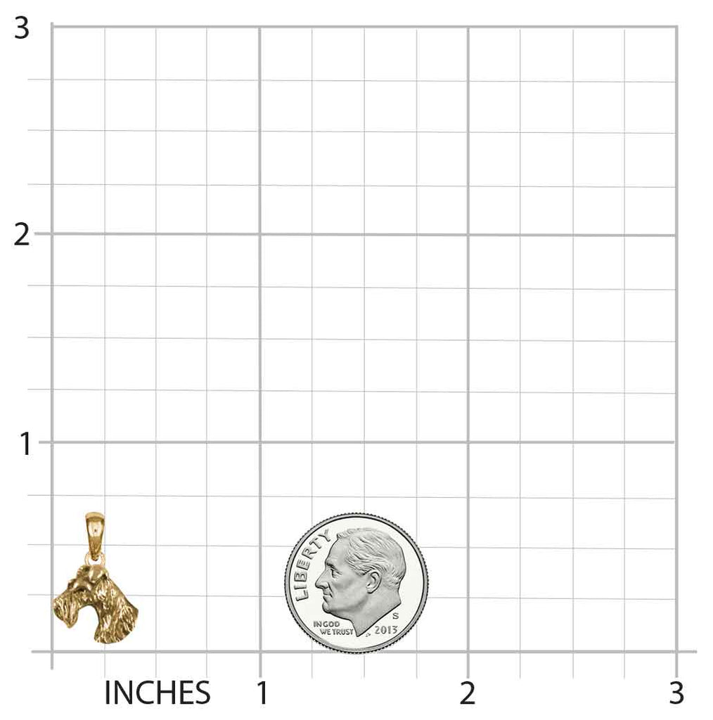 Fox Terrier Jewelry 14k Gold Handmade Fox Terrier Pendant  FXT3H-PG