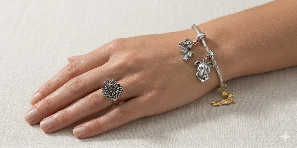 Chrysanthemum Ring Jewelry Sterling Silver Handmade Flower Ring CRY2X-R