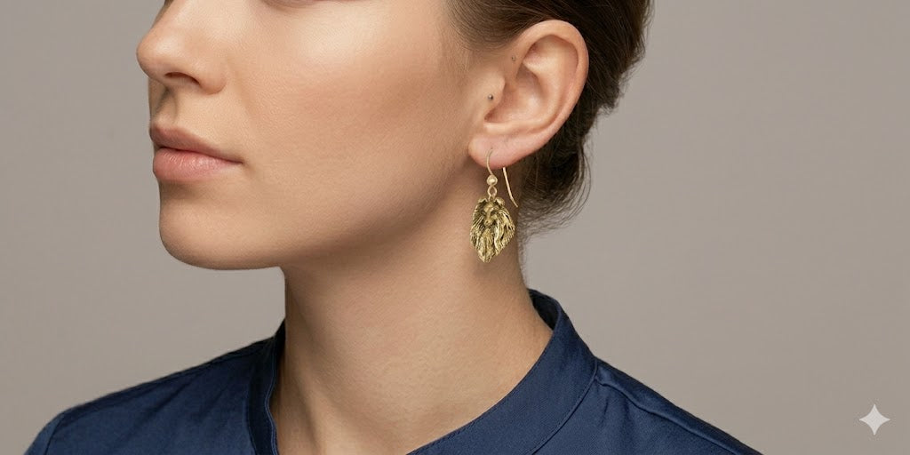 Sheltie Earrings Jewelry 14k Gold Handmade Sheltie Earrings SH13-EG