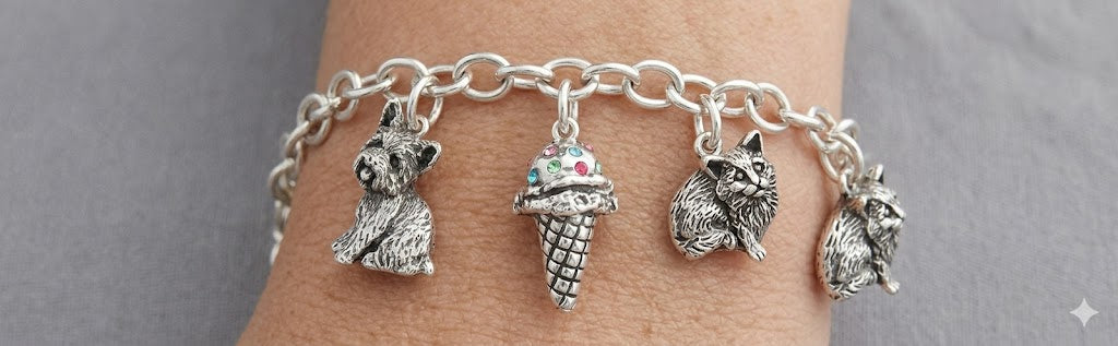 Ice Cream Cone Charm Jewelry Sterling Silver Handmade Ice Cream Cone Charm ICC-SC