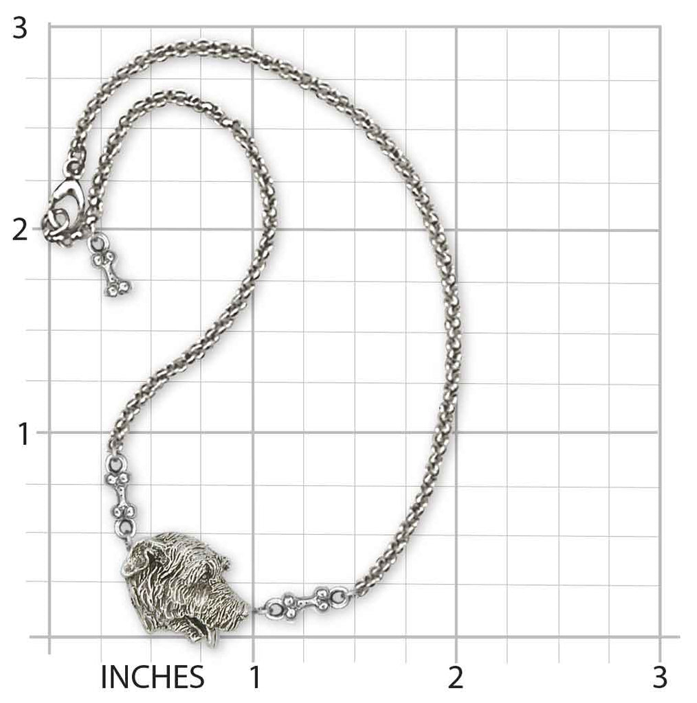 Irish Wolfhound Ankle Bracelet Sterling Silver Handmade Irish Wolfhound Jewelry  IW1X-A