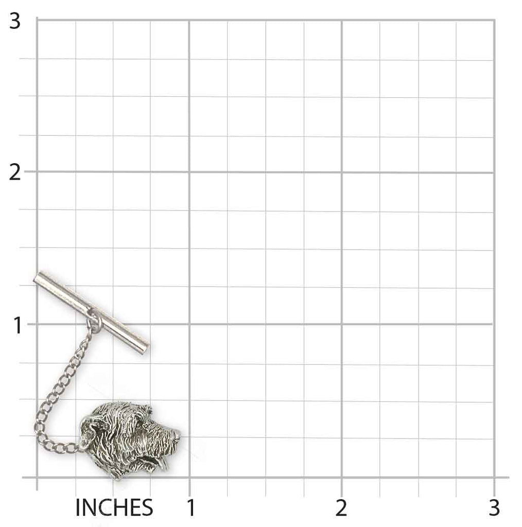 Irish Wolfhound Tie Tack Sterling Silver Handmade Irish Wolfhound Jewelry  IW1X-TT