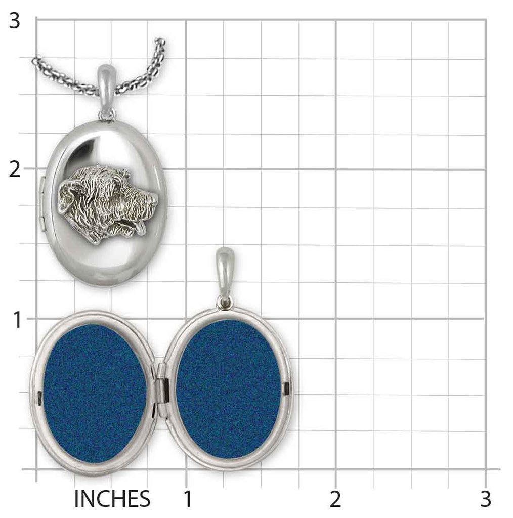 Irish Wolfhound Photo Locket Sterling Silver Handmade Irish Wolfhound Jewelry  IW1X-V