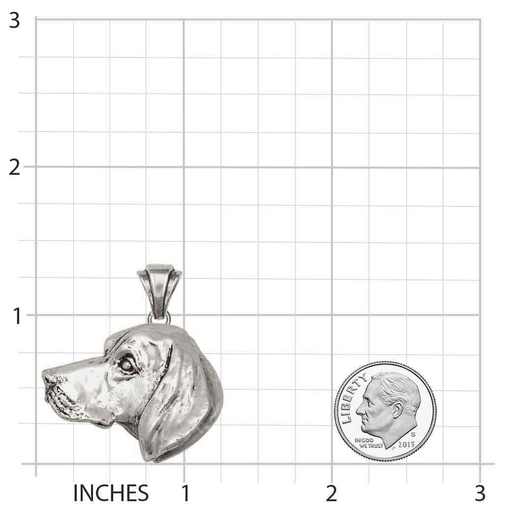 Vizsla Pendant Jewelry Sterling Silver Handmade Dog Pendant VZ2-P