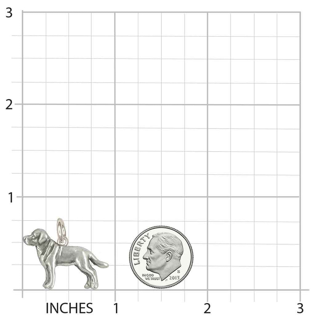 Labrador Retriever Jewelry Sterling Silver Handmade Labrador Retriever Charm  LB20-C