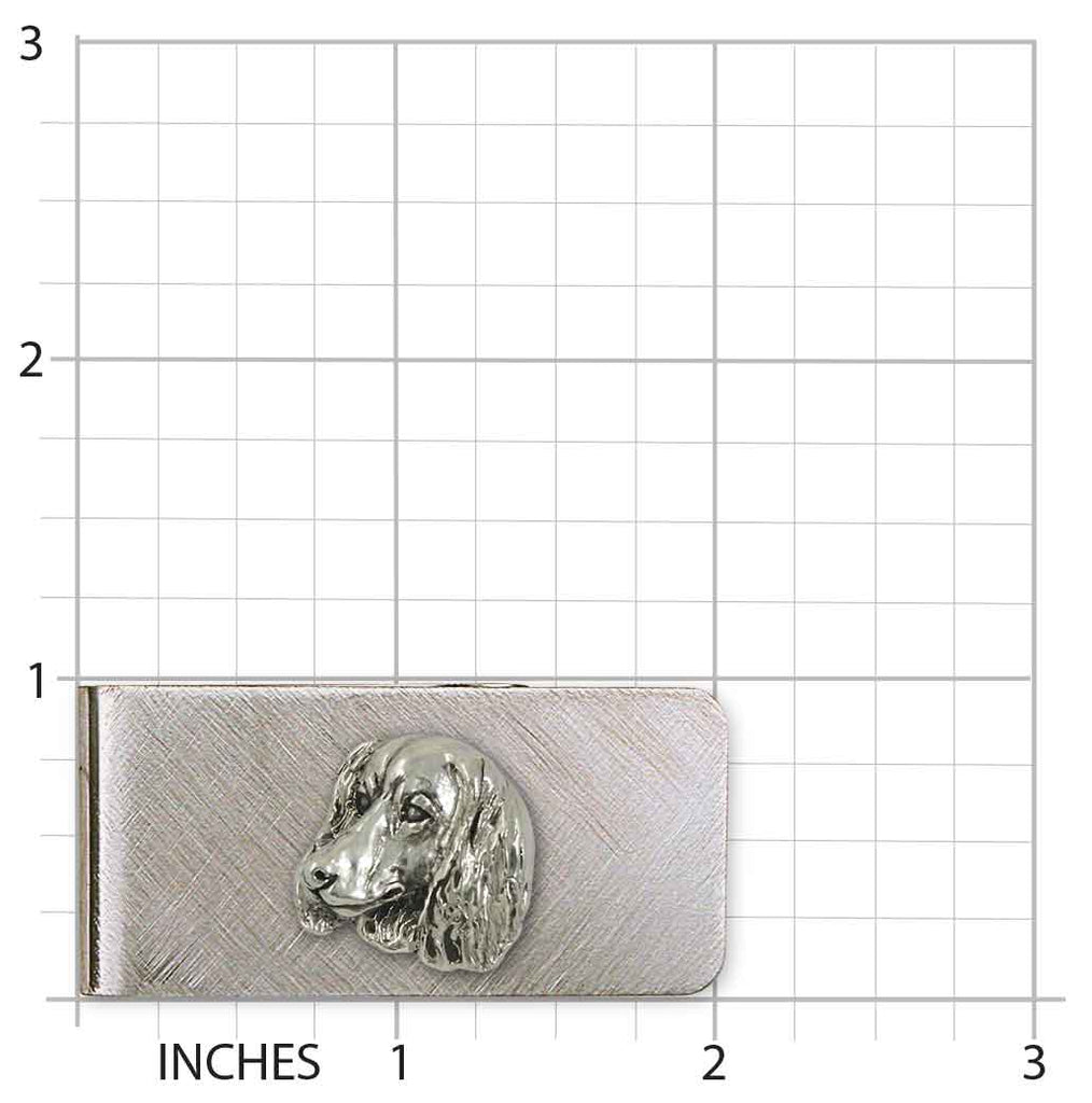 Dachshund Money Clip Sterling Silver And Stainless Steel Handmade Longhair Dachshund Jewelry  LDH1-MC