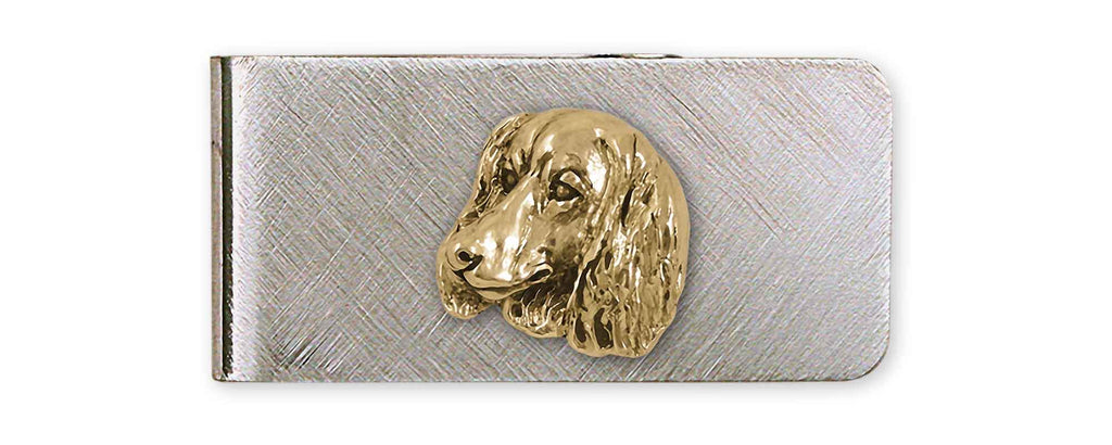 Dachshund Charms Dachshund Money Clip Stainless Steel And Yellow Bronze Longhair Dachshund Jewelry Dachshund jewelry