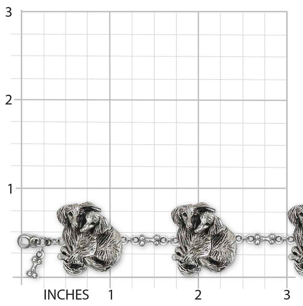 Dachshund Bracelet Sterling Silver Handmade Long Hair Dachshund Jewelry  LH2-BR
