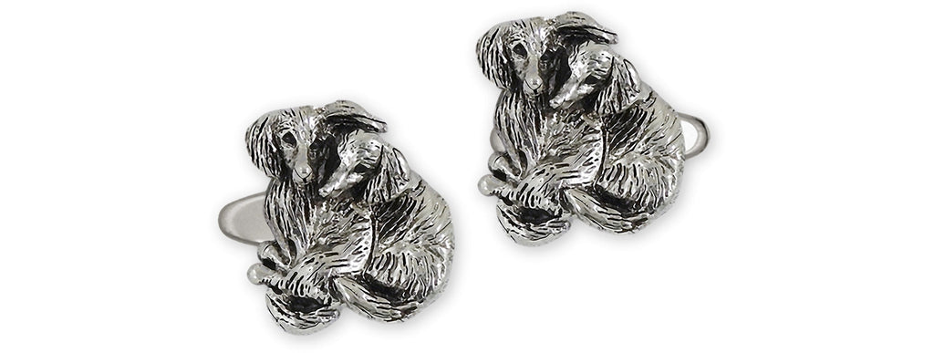 Dachshund Charms Dachshund Cufflinks Sterling Silver Long Hair Dachshund Jewelry Dachshund jewelry