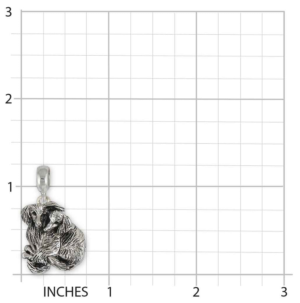 Dachshund Pandora Charm Slide Sterling Silver Handmade Long Hair Dachshund Jewelry This Charm Will Fit A Pandora® Slide Bracelet LH2-PNS