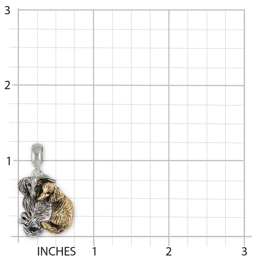 Dachshund Pandora Charm Slide 14k Gold Vermeil Handmade Long Hair Dachshund Jewelry This Charm Will Fit A Pandora® Slide Bracelet LH2-TTPNSVM