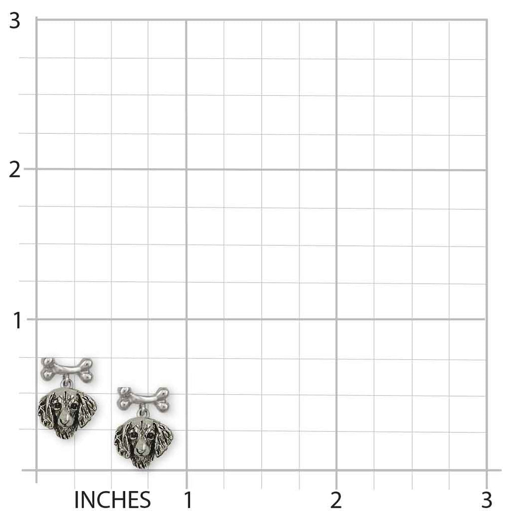 Dachshund Earrings Sterling Silver Handmade Long Hair Dachshund Jewelry  LHD1H-BNE