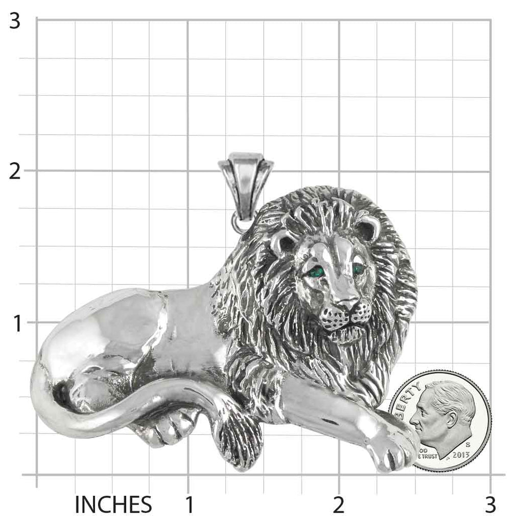 Lion Pendant Jewelry Sterling Silver Handmade Lion Pendant LION7-P