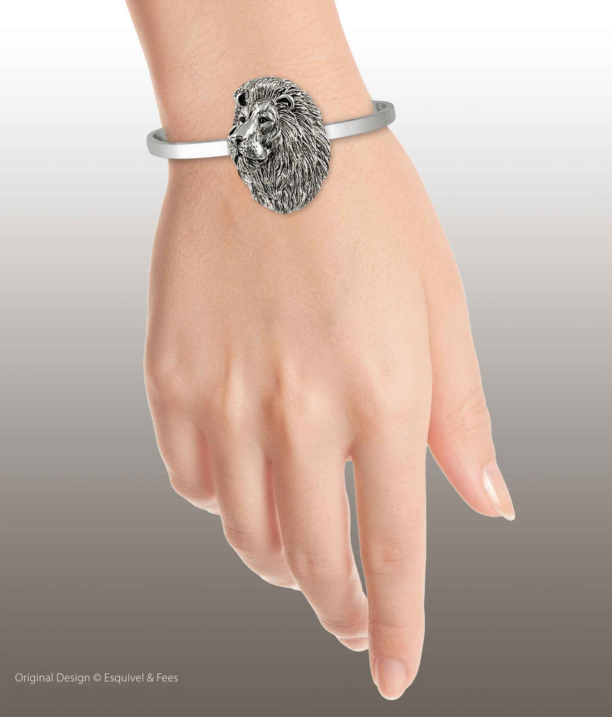 Lion Bracelet Sterling Silver Handmade Lion Jewelry  LO1-CB