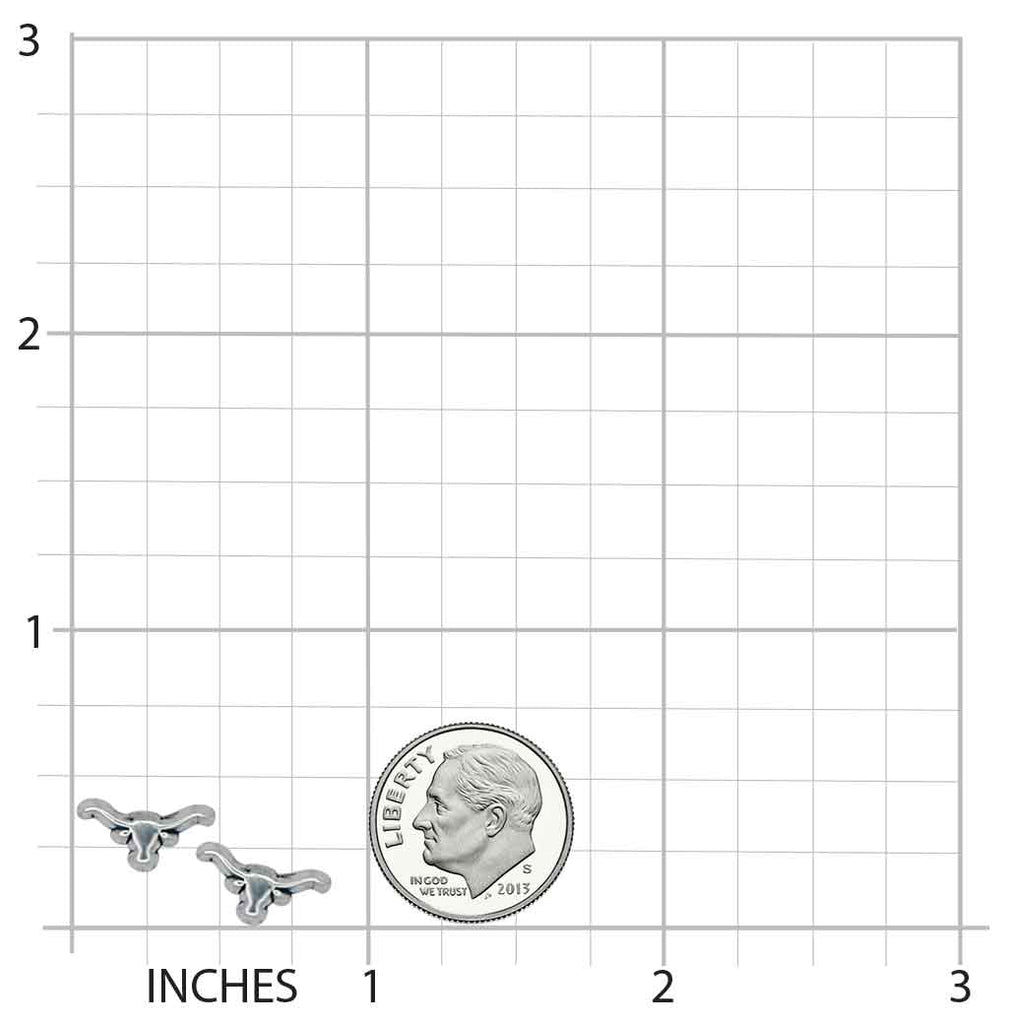 Longhorn Jewelry Sterling Silver Handmade Longhorn Earrings LSP-E