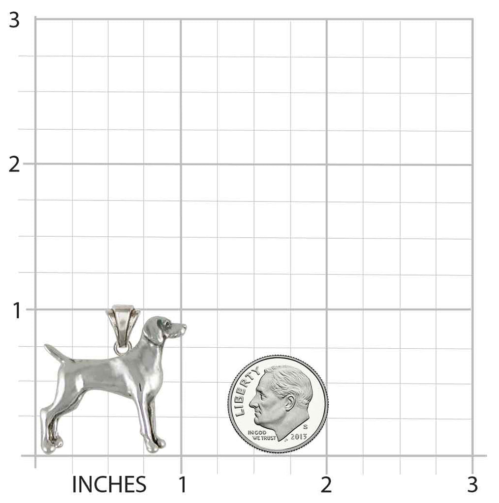 Weimaraner Pendant Jewelry Sterling Silver Handmade Dog Pendant WM3-P
